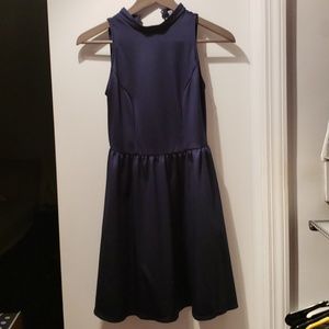 Navy blue mock neck dress size S